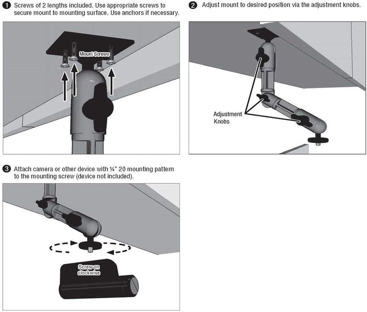 ARKON Kamera Wandhalterung für CCTV POV Camcorder Kameras, Halterung