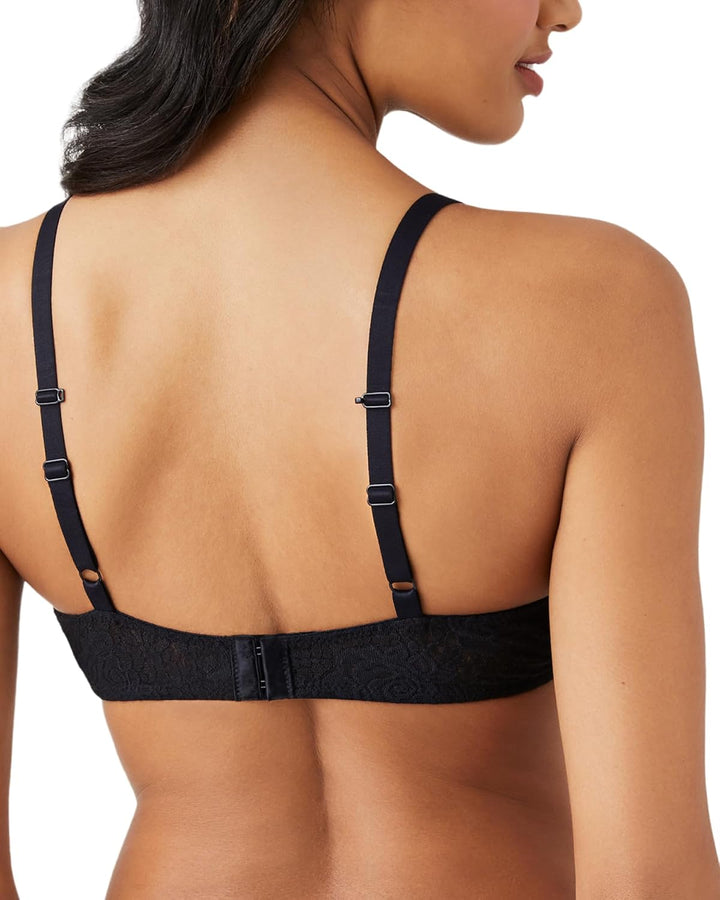 Wacoal Damen Halo Lace Unlined Convertible Underwire Bra BH, Undurchsichtige 70C Schwarz, 70C Schwar