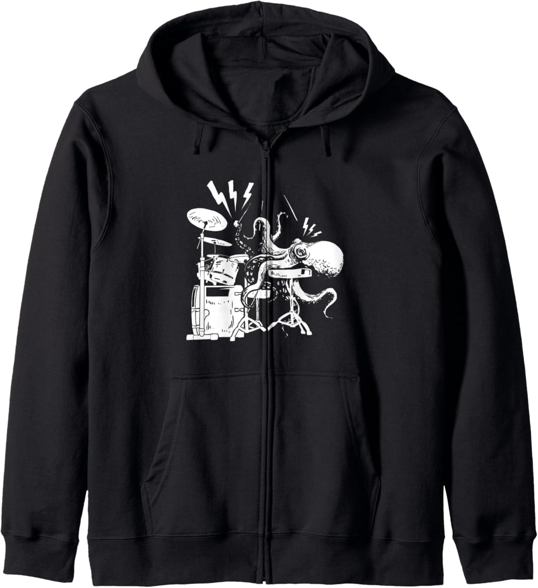 Oktopus am Schlagzeug Geschenk für Schlagzeuger Kapuzenjacke