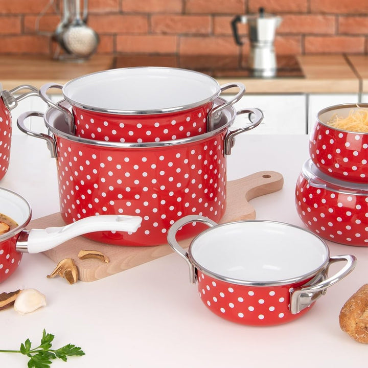 orion group Emaille Kochtopf 4 l Ø 22 cm – Praktischer Kochtopf mit ergonomischen Griffen – Für alle