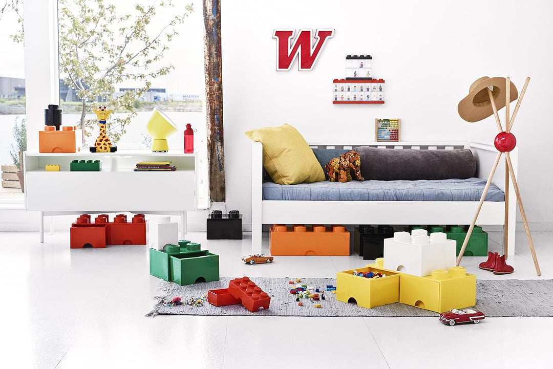 Room Copenhagen Lego 40051734 Storage Brick 4 mit Schubladen, Plastik, Grün, 25 x 25,2 cm, Grün