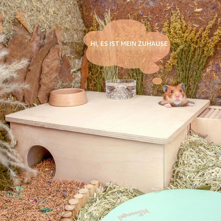 Niteangel Birkenkammer-Labyrinth-Hamsterversteck – kleine Haustiere, Waldhaus, Lebensräume, Dekorati