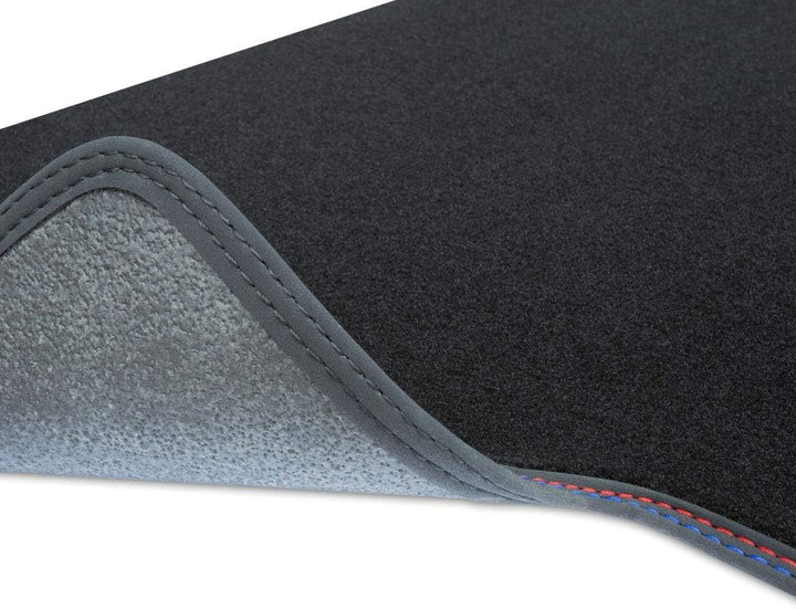 M MOTOS Velours Premium fussmatten Auto kompatibel mit BMW X3 F25 2011-2017 - Premium, Matt, Rot-Bla