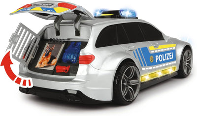 Dickie Toys Mercedes-AMG E43 Polizeiauto, Polizei, motor. Spielzeugauto, Heckklappe öffnet per Knopf