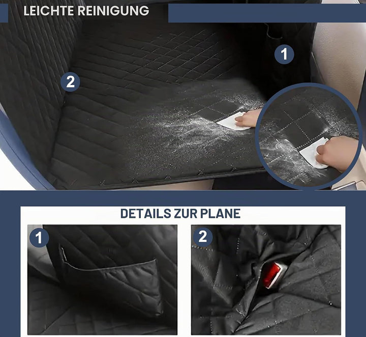 Auto Accessori Lupex Autositzbezug für Hunde, Rücksitzabdeckung für Haustiere, Oxford-Gewebe, rutsch