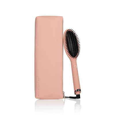 ghd glide Pink Peach Hot Brush, Glättbürste mit Keramikheiztechnologie und Ionisator