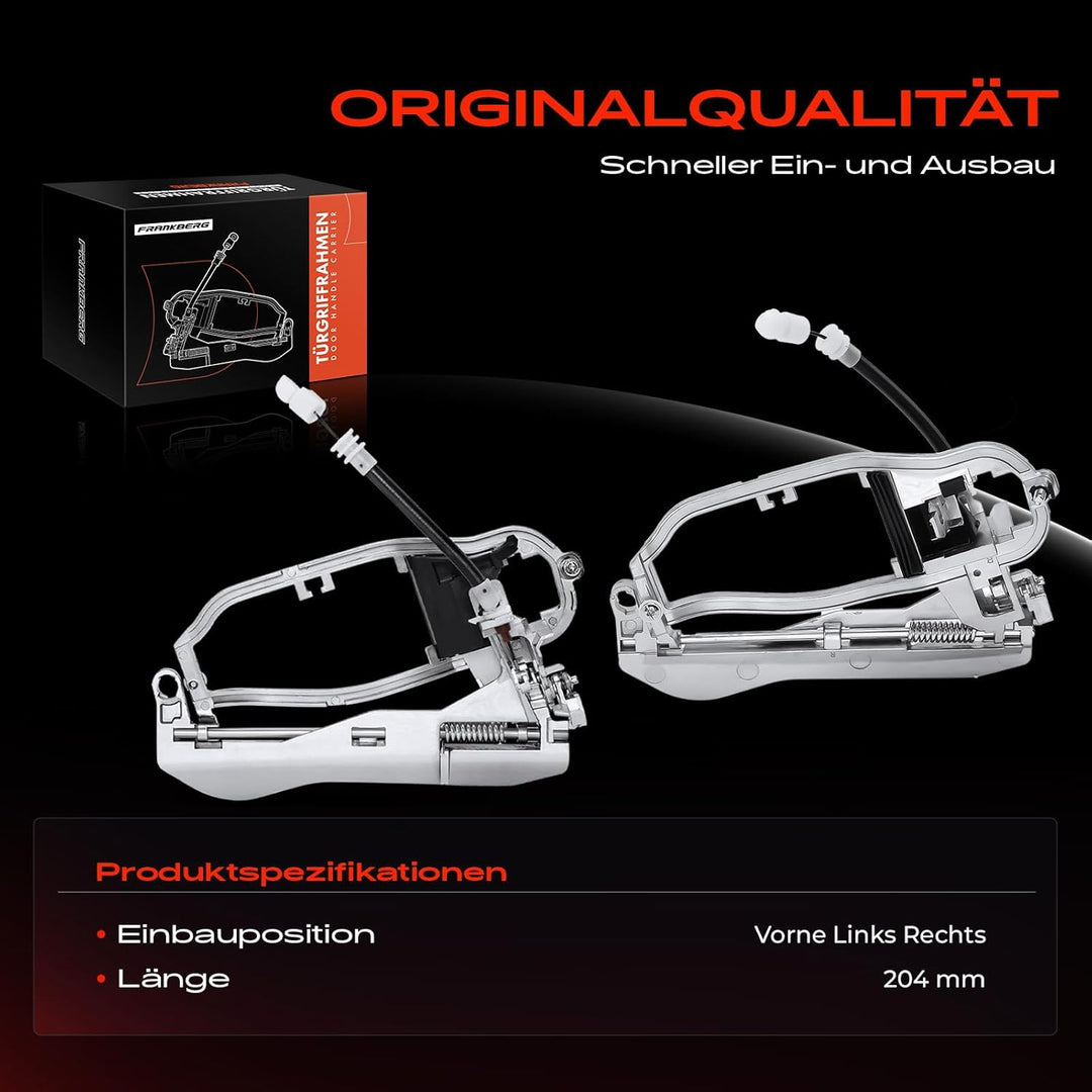 Frankberg 2x Türgriff Türgriffträger Lagerbügel Griffträger Vorne Links Rechts Kompatibel mit X5 E53