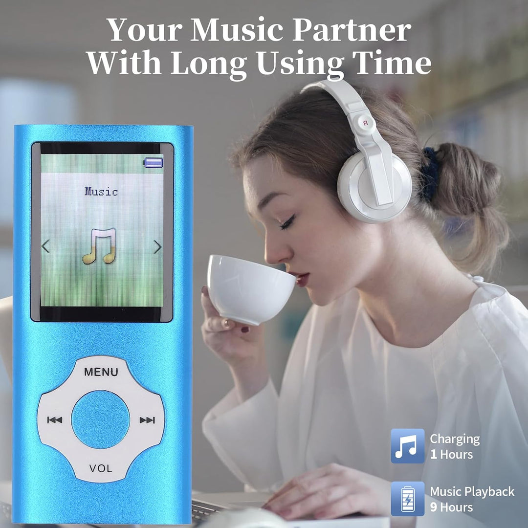 Bluetooth-MP3-Player, 1,8-Zoll-Farbbildschirm, MP3-MP4-Player, Tragbarer Musik-Player, Unterstützt B