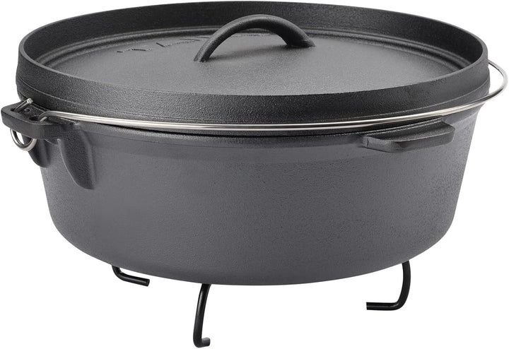 TAINO Dutch Oven Gusseisen-Topf Dopf Feuertopf Deckel-Heber Kochtopf (6 Liter), 6 Liter