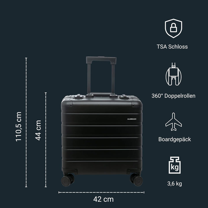 ALUMAXX 45193 Businesstrolley Gravity, Reisekoffer mit Overnight Fach und herausnehmbarer Fächermapp