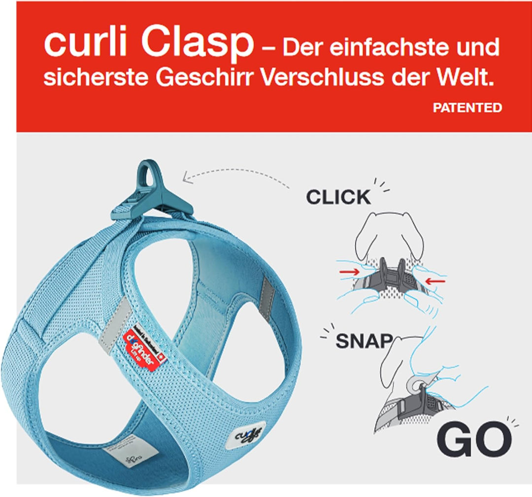 Glow curli Clasp Vest Harness Reflective Gray 2XS, 2XS