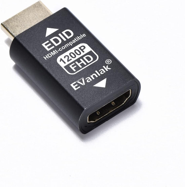 EVanlak HDMI-Emulator-Adapter (3. Generation), kompatibel mit Mac Thunderbolt auf HDMI-Switches/Exte
