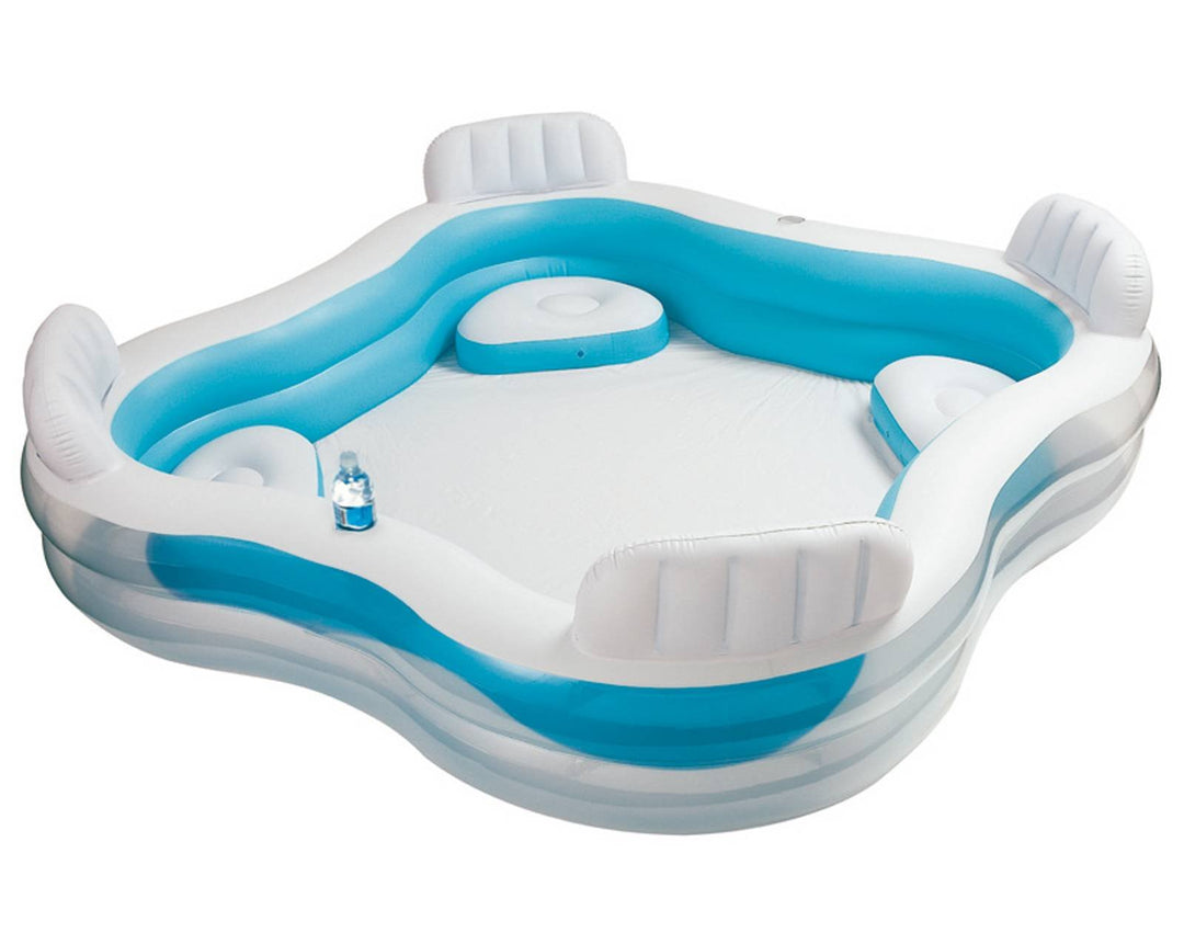 INTEX Luxus Familienpool - Pool Lounge - 229 x 229 x 66 cm - Swimmingpool für Garten