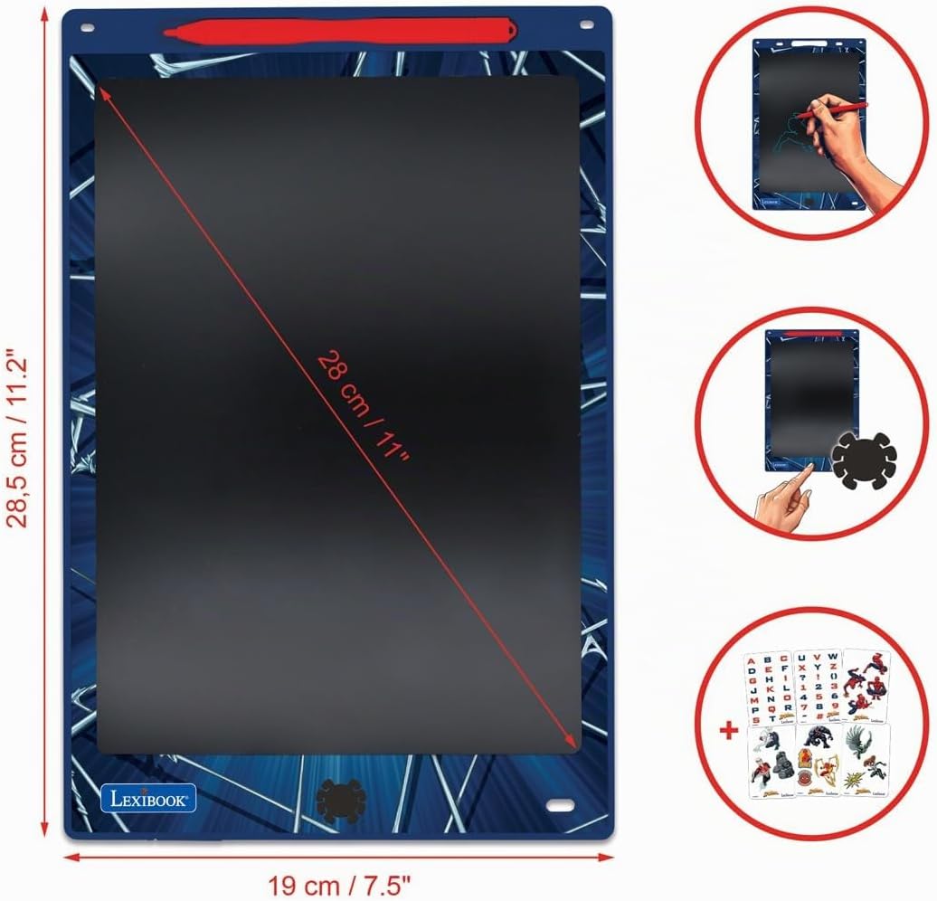 Lexibook, Spider-Man, Magic Slate, Künstlerisches und kreatives Spielzeug für Mädchen und Jungen, Me