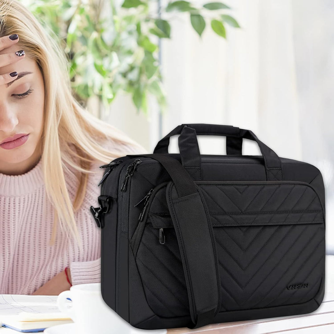 VANKEAN 17 Zoll Laptoptasche für Damen Herren Mode, TSA-freundliche Laptop tasche, wasserdichte Akte
