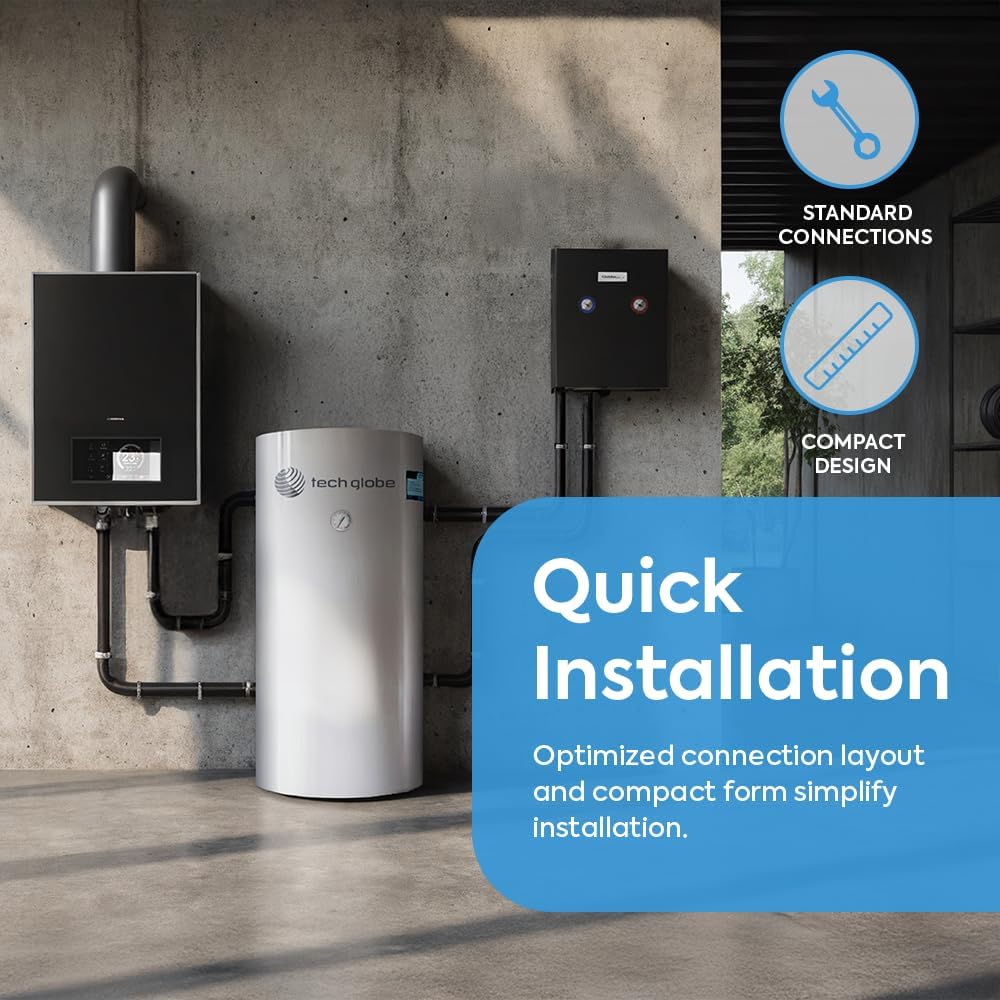 TECHGLOBE - Warmwasserspeicher - Energieeffizient - Hitze nicht rostend Zentralheizung Speicher für