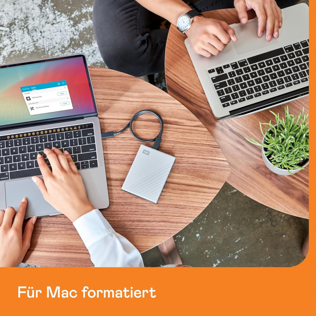 WD My Passport Ultra for Mac externe Festplatte 4 TB (mobiler Speicher, herunterladbare Software, Pa