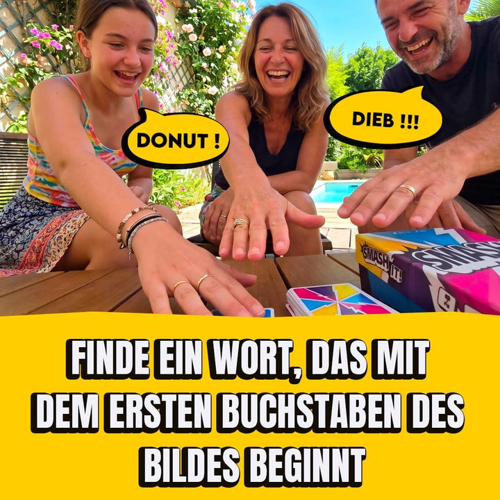 ATM Gaming Smash It – Kartenspiel für Familie und Freunde – Schnell und Verrückt – 2 bis 8 Spieler –