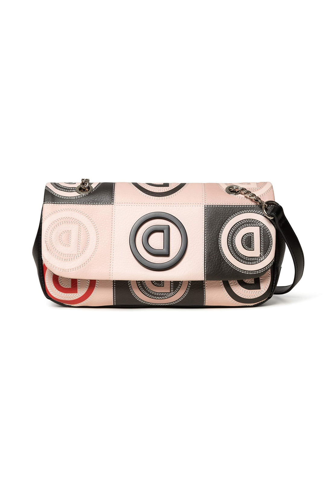 Desigual BORSAA Patchwork TRACOLLA Donna - Rose Multi 9x14.5x28.5 cm (B x H x T), 9x14.5x28.5 cm (B