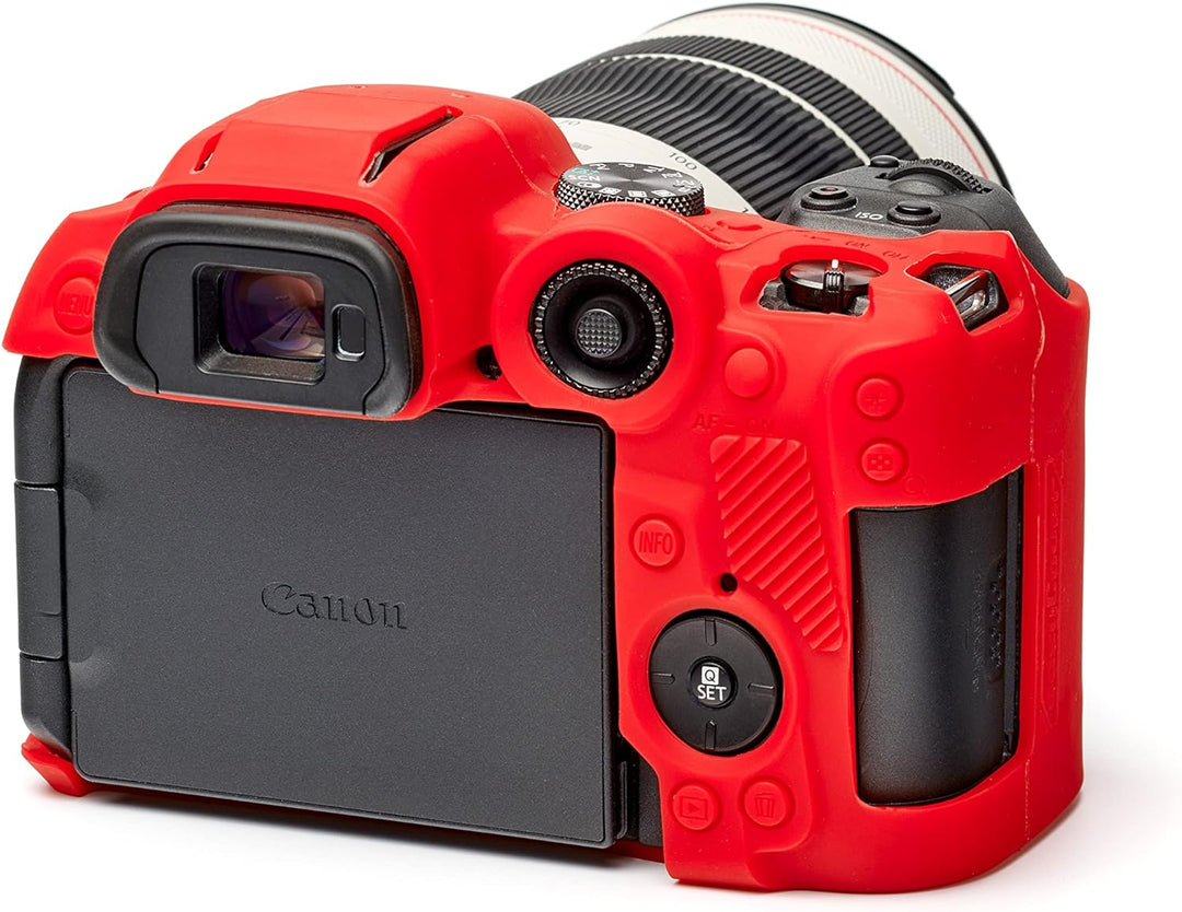 easyCover - Silikon Kameratasche - Schutz für Ihre Kamera - Canon R7 - Rot Red, Red