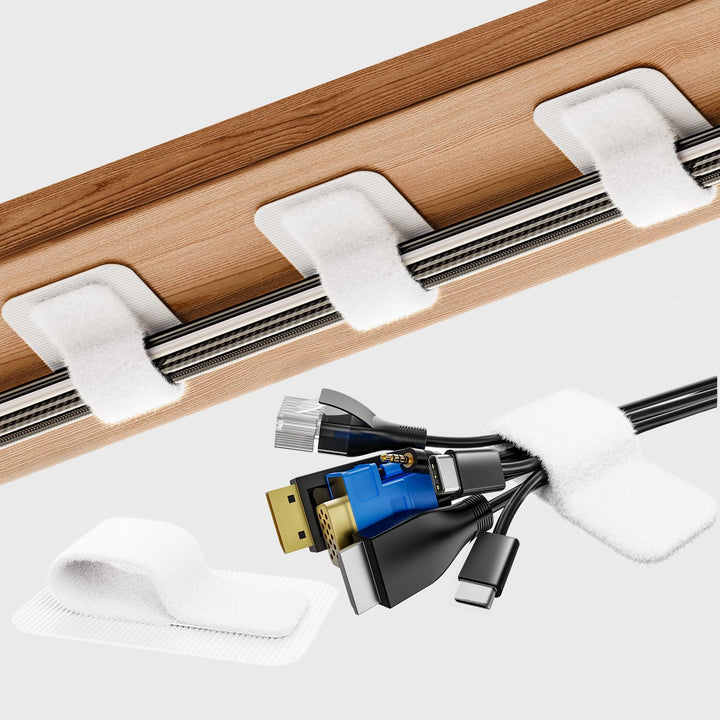 Kabelmanagement unter dem Schreibtisch, 【Haltert 15 Kabel】【Ultra-Haftung】 Kabelhalter Selbstklebend,