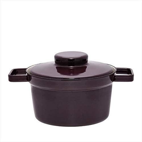 Riess, 2104-201, Topf mit Deckel, Durchmesser 20 cm, Inhalt 1.75 Liter, DARK AUBERGINE, AROMAPOTS, T