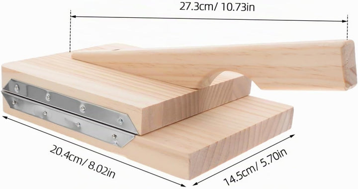 Pizza Teigpresse Aus Holz Manuelles Küchengerät Zum Herstellen Von Teigtaschen Einfach Zu Bedienen L