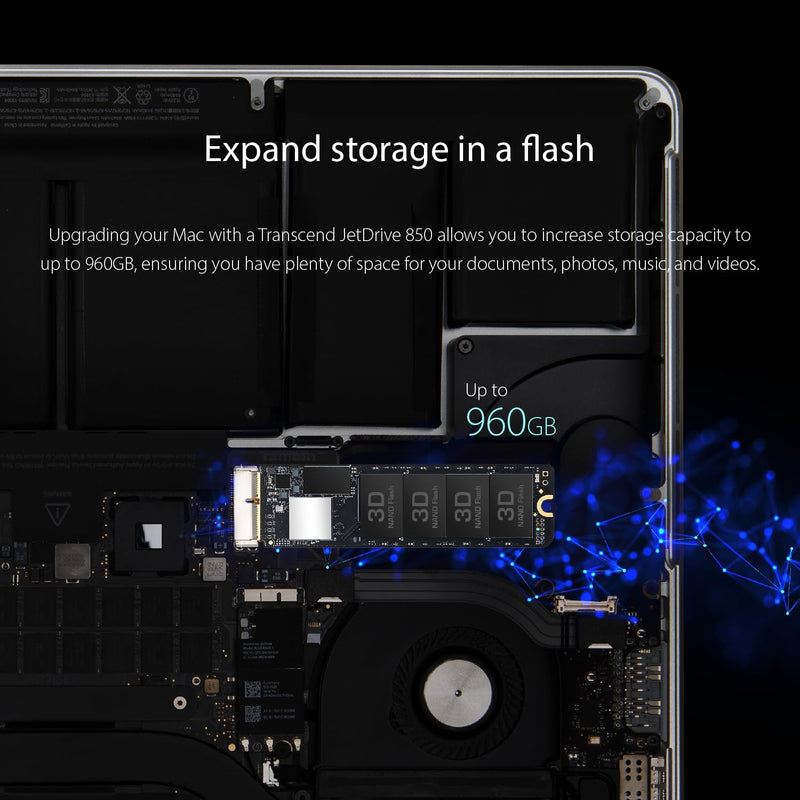 Transcend 960 GB JetDrive JDM 850 NVMe™ PCIe™ Gen3 x4 SSD TS960GJDM850 960GB Ohne Thunderbolt-Gehäus