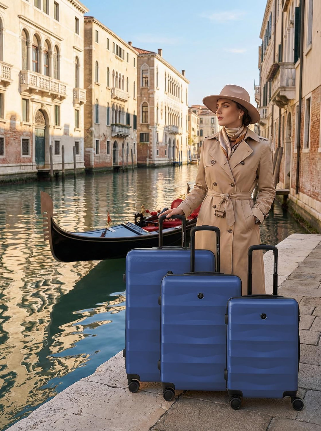 SMARTBOX Hartschalen Koffer-Set 3-teilig für Damen & Herren | leichte & stabile Reise-Trolleys aus h