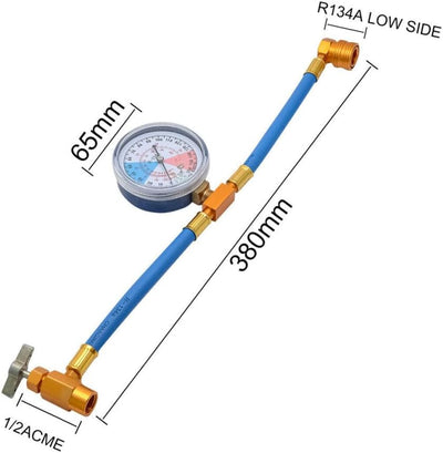 Riloer R134A AC Kfz-Klimaanlage Kältemittel Recharge Messset Schlauchlehre