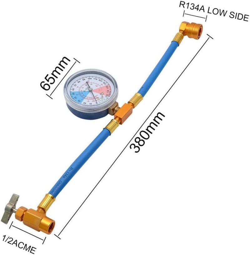 Riloer R134A AC Kfz-Klimaanlage Kältemittel Recharge Messset Schlauchlehre