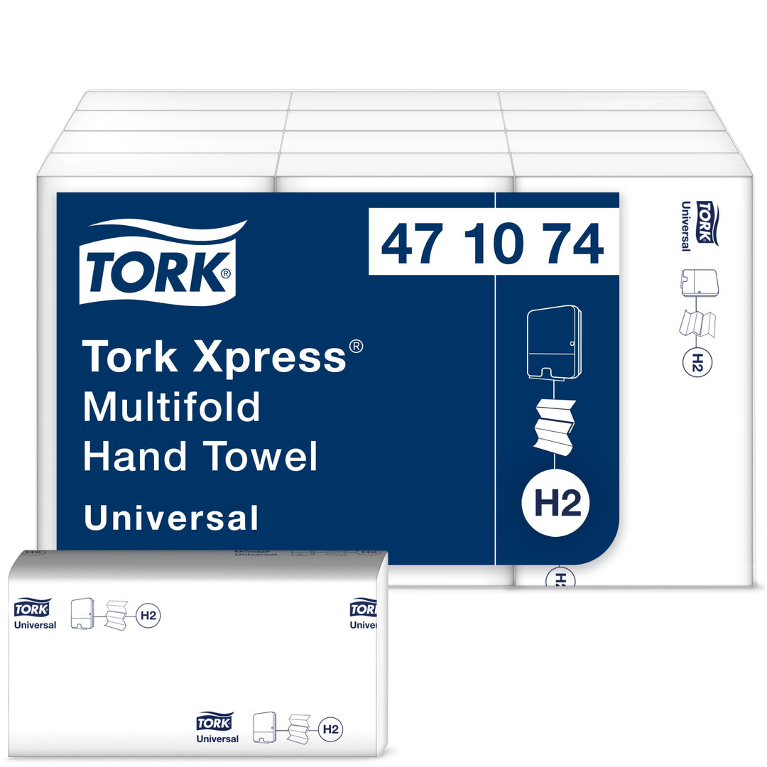 Tork Xpress Multifold Papierhandtücher 471074 - H2 Universal Falthandtücher für Handtuchspender - me
