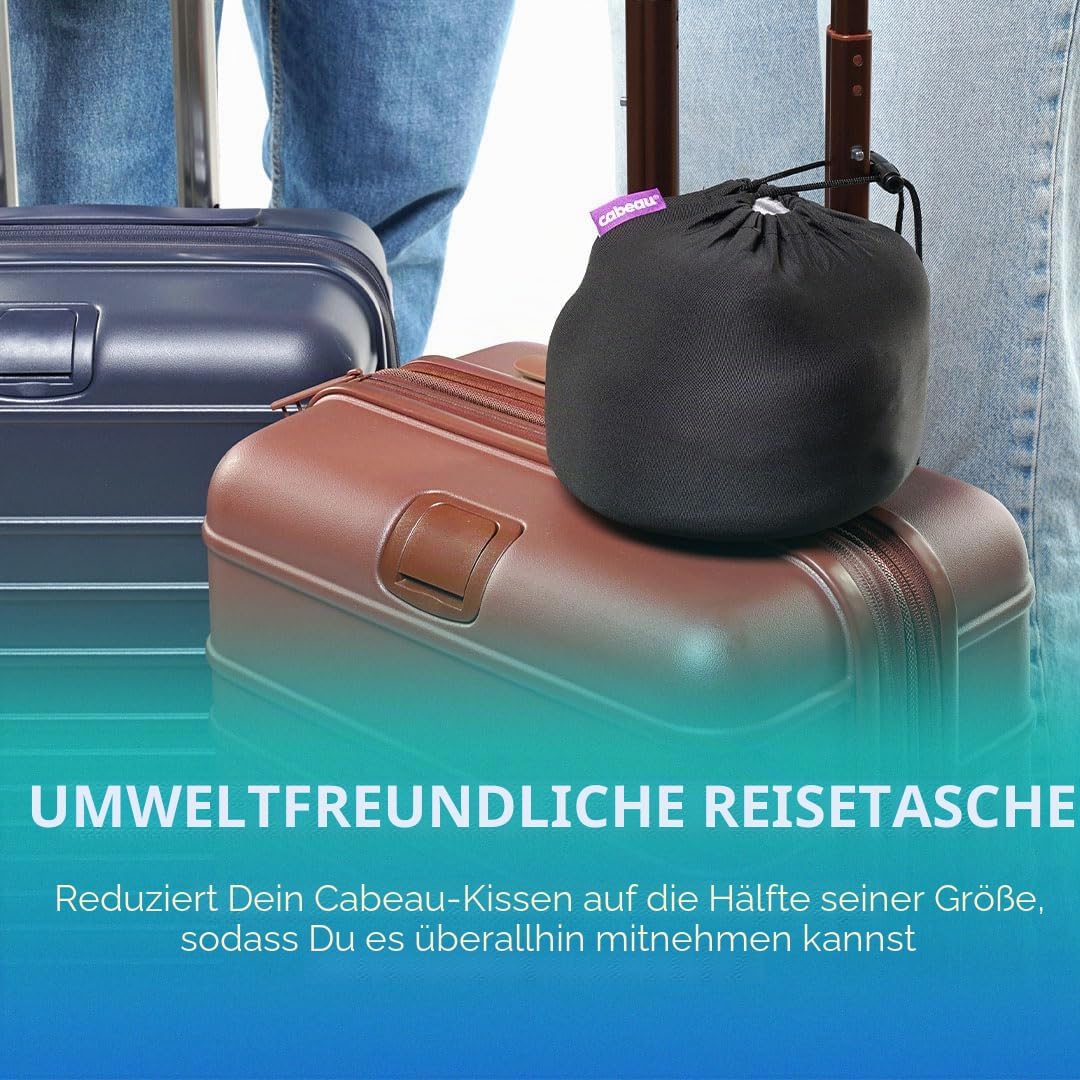 Cabeau Evolution Earth Reisekissen aus luxuriösem Memory-Schaum, das Beste Reisekissen mit 360-Grad-