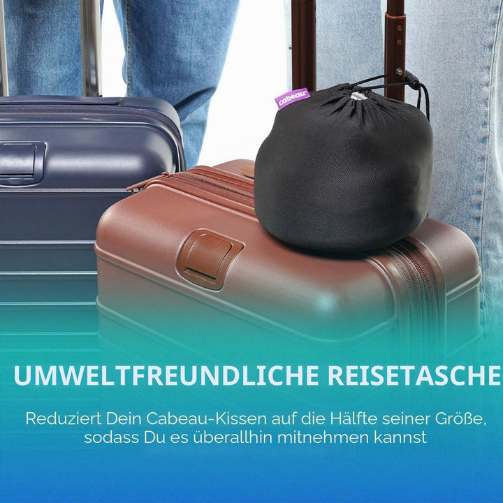 Cabeau Evolution Earth Reisekissen aus luxuriösem Memory-Schaum, das Beste Reisekissen mit 360-Grad-