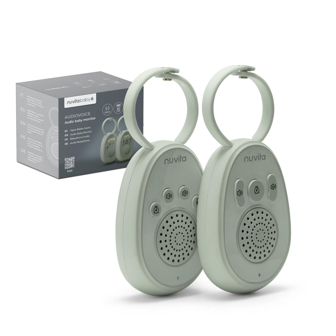 Nuvita 3020 Baby-Monitor mit weissem Rauschen – sichere Verbindung 2,4 GHz, bidirektionales Audio, w