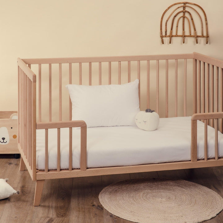 Kadolis - Matratzenschutz für Babys 60x120 cm - Stoff 100% Flanell aus Bio-Baumwolle - Weich und kom