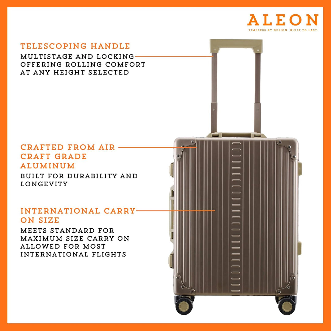 Aleon Traveler International 4-Rollen Kabinentrolley 55 cm, Bronze