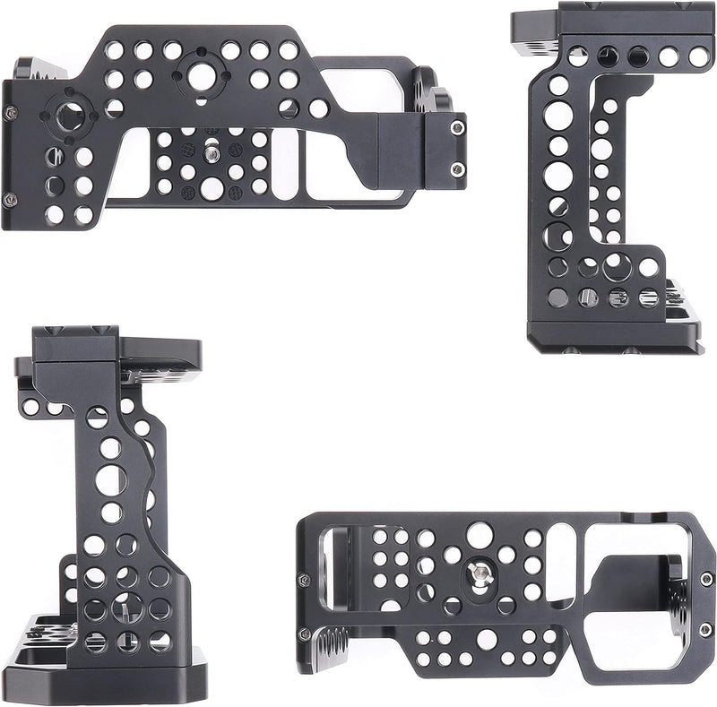 Hersmay Aluminum Camera Cage with Top Handle for Sony A7III/ A7RIII/ A9/ A7II Mirrorless Camera für