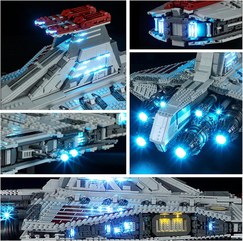 GEAMENT LED Licht-Set Kompatibel mit Lego Star Wars Republikanischer Angriffskreuzer der Venator-Kla