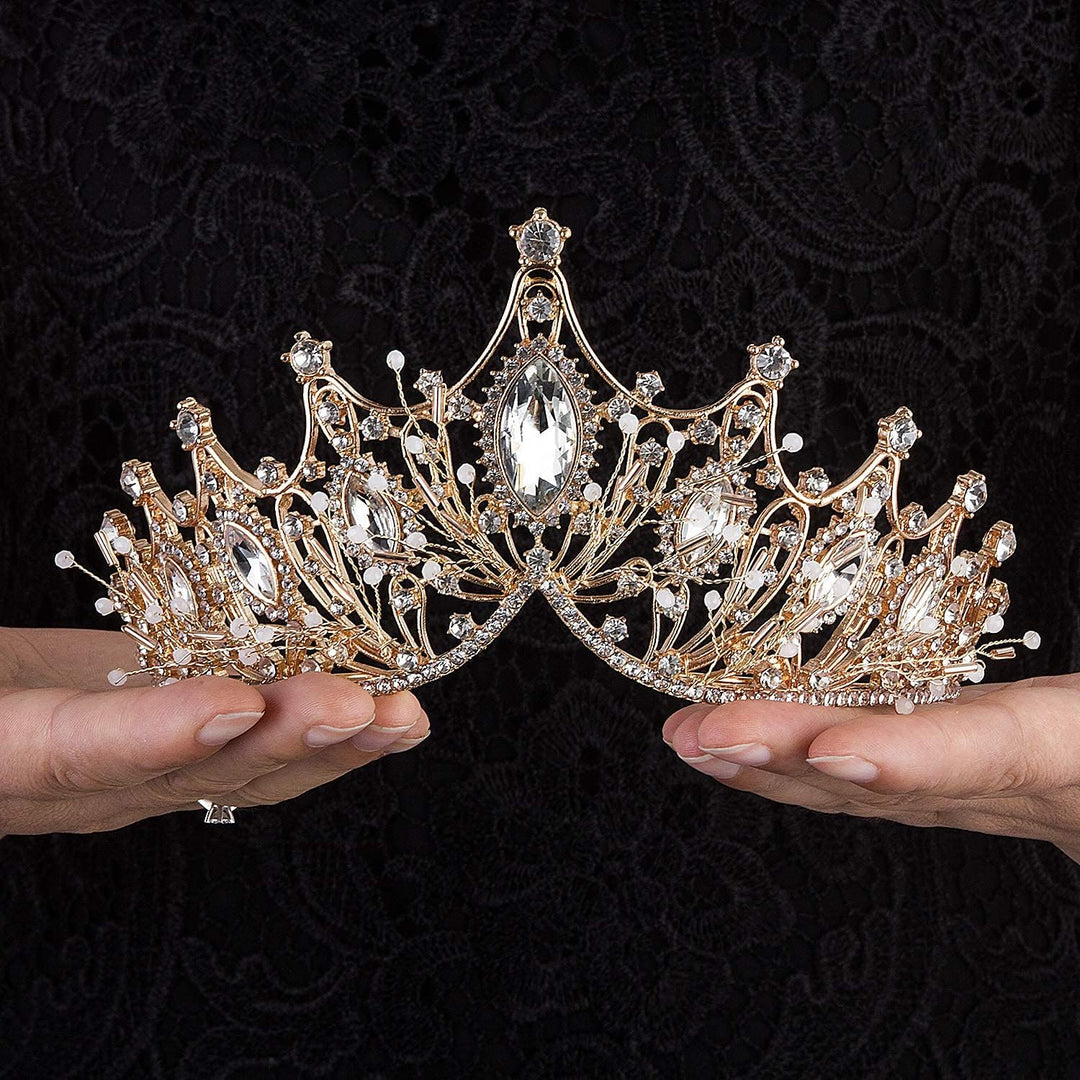 Moonight Wedding Crown for Bride Rhinestone Princess Tiara for Women Prom Queen Crown Pageant-Bridal