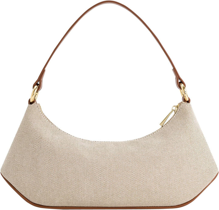 JW PEI Lily Damen Schultertasche Braunes Canvas, Braunes Canvas