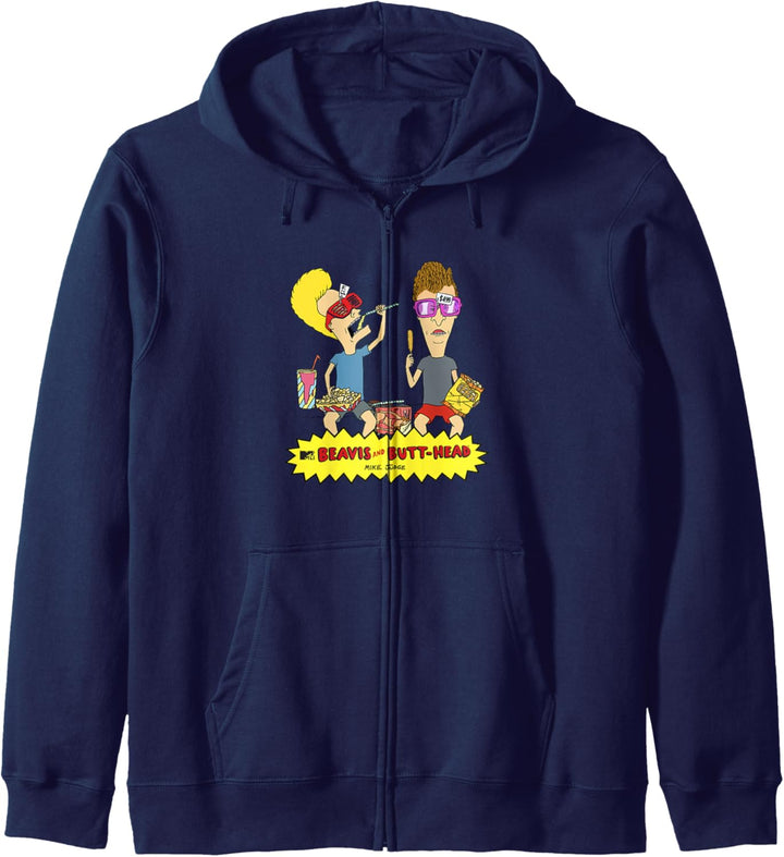 Beavis and Butt-Head Snacks On The Curb Logo Kapuzenjacke