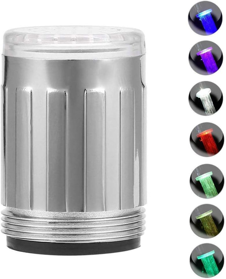 3-Farben temperaturempfindliche Farbverlauf LED-Licht Küche Bad Wasserhahn Wasser Duschkopf Kinder H