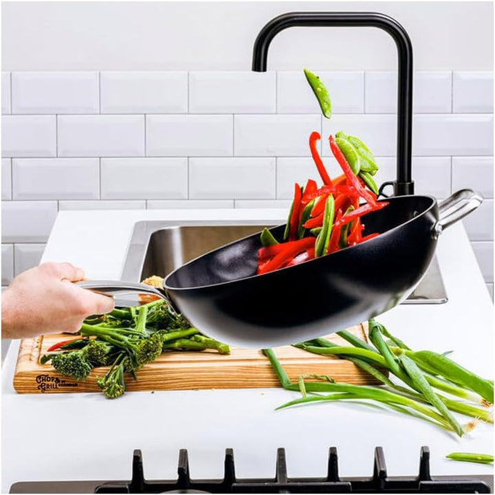 Greenpan aluminium wok pfanne 30cm schwarz cc003111-001