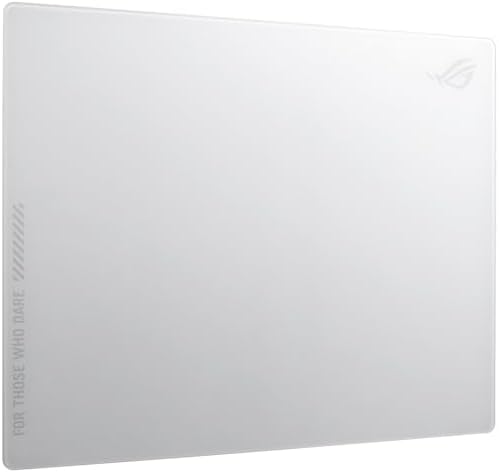 ASUS ROG Moonstone Ace L White Gaming-Mauspad (gehärtetes Glas, Rutschfester Boden aus Silikon, 500