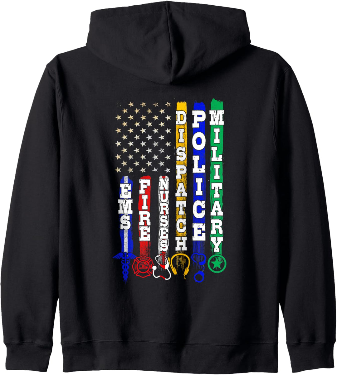 Ersthelfer Design auf der Rückseite der Kleidung Kapuzenjacke