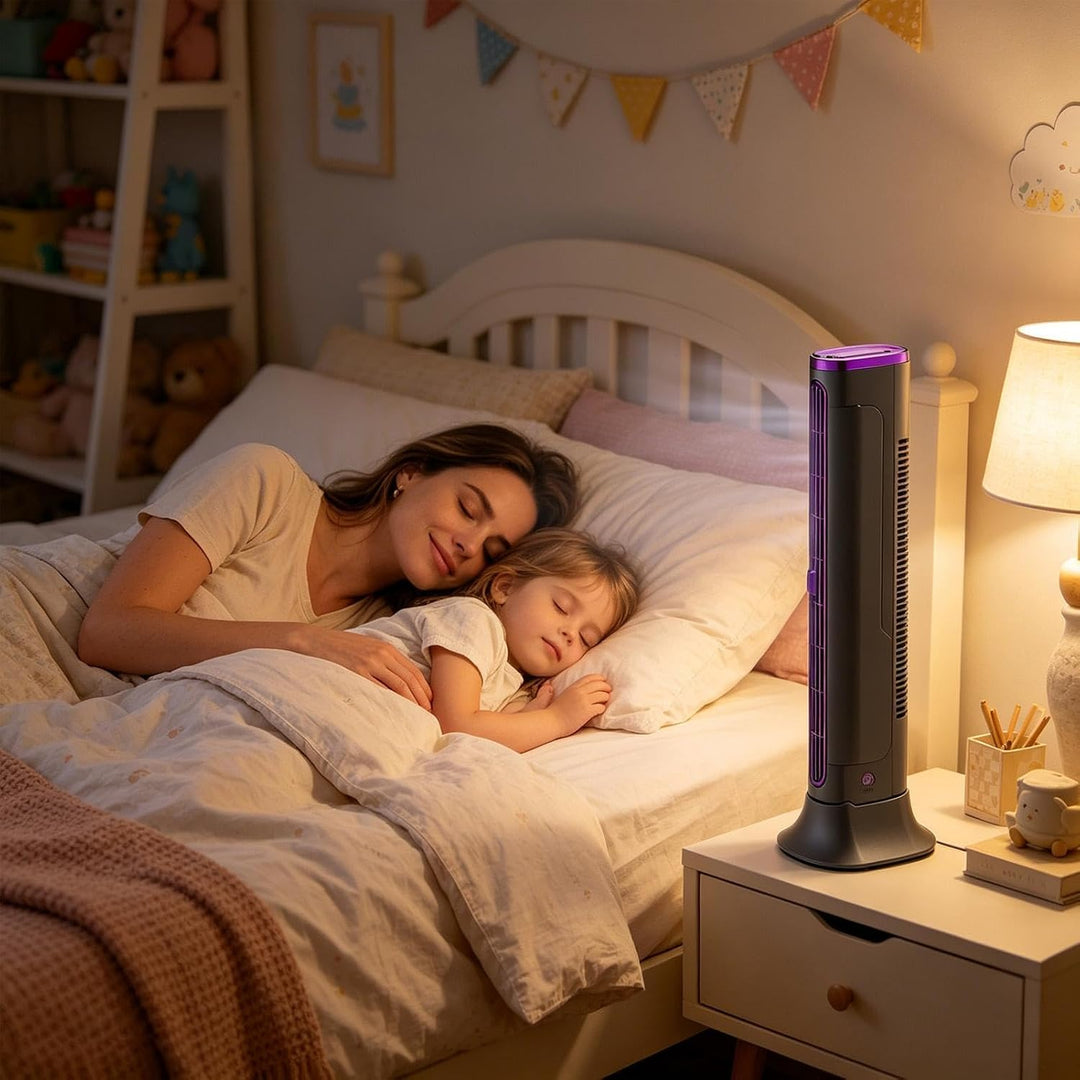Kühlventilator Für Schlafzimmer - Flügelloses tragbares USB-aufladbares Gerät - Desktop-Klimagerät -