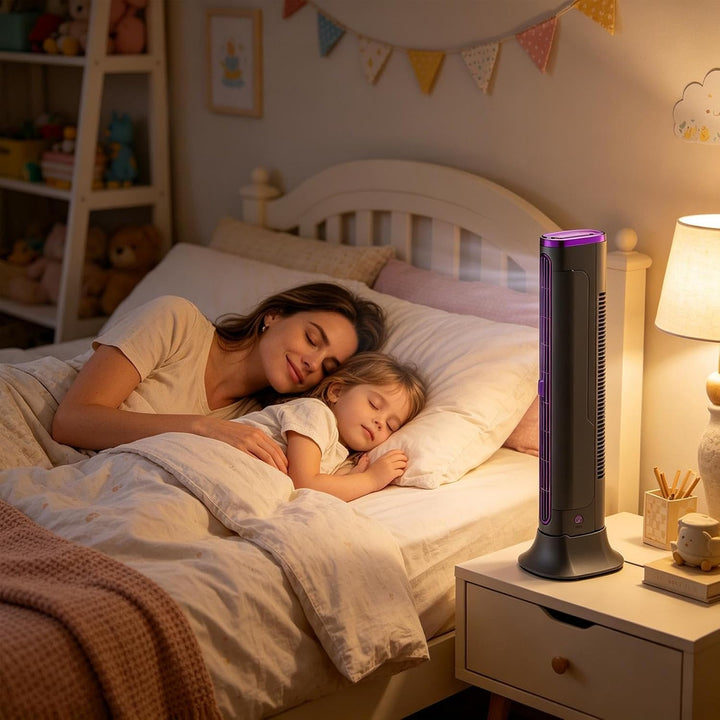 Kühlventilator Für Schlafzimmer - Flügelloses tragbares USB-aufladbares Gerät - Desktop-Klimagerät -