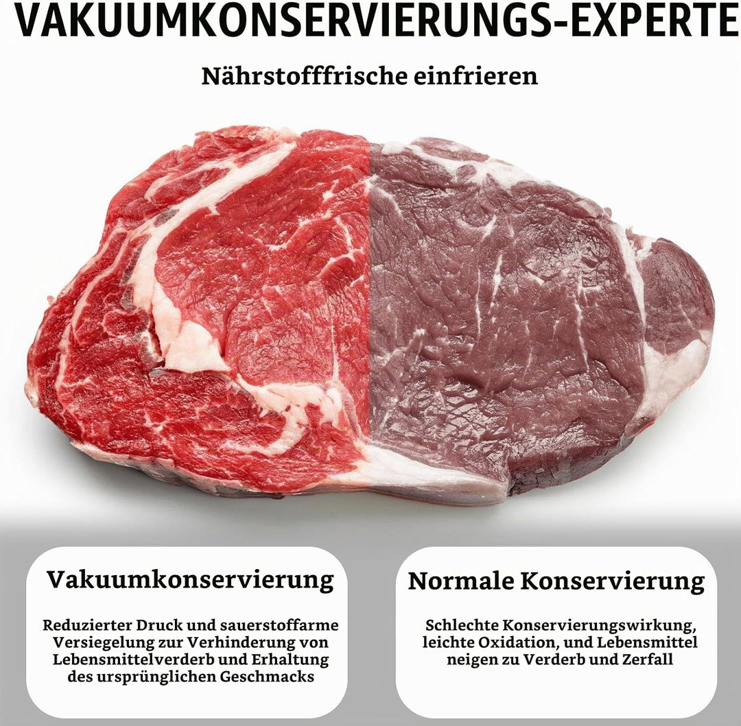 Vakuumiergerät, 5 in 1 Vakuumierer Folienschweissgerät mit 10 Vakuumierbeutel, Automatischer Lebensm