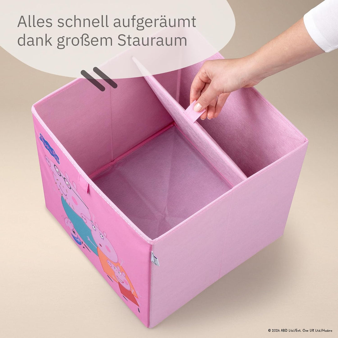 LIFENEY meets Peppa Wutz Aufbewahrungsboxen für Kinder 2er Set – Box-Set mit Peppa Pig Motiven zur A